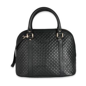 Gucci Black Microguccissima Medium Dome Satchel
